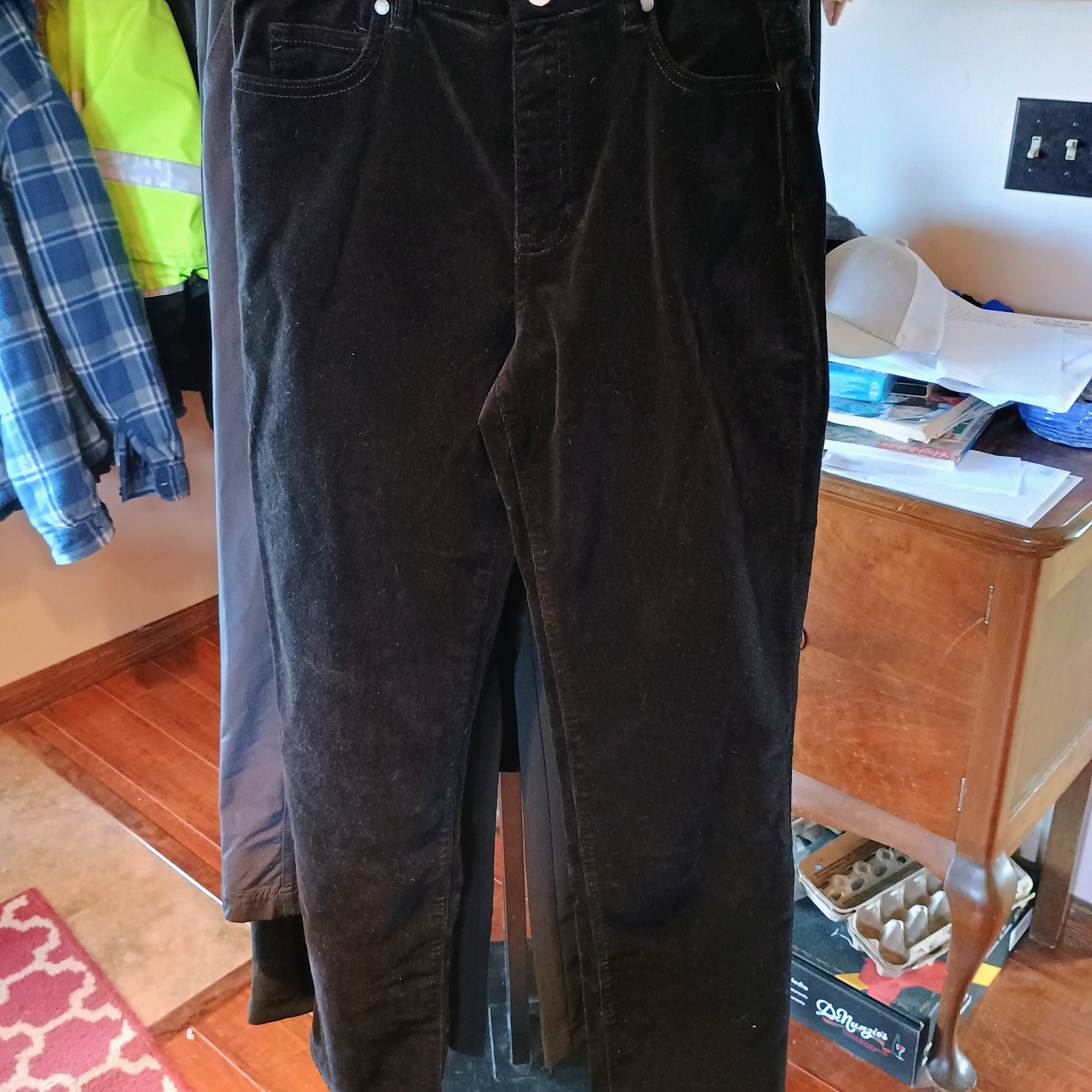 Well Worn Black Suede Pants Bin 9